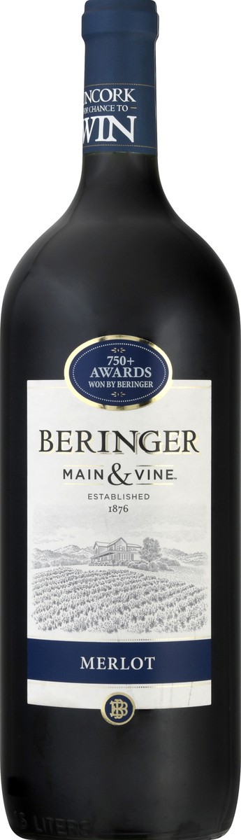 slide 7 of 9, Beringer Vineyards Beringer Main & Vine Merlot, California, 1.5 liter