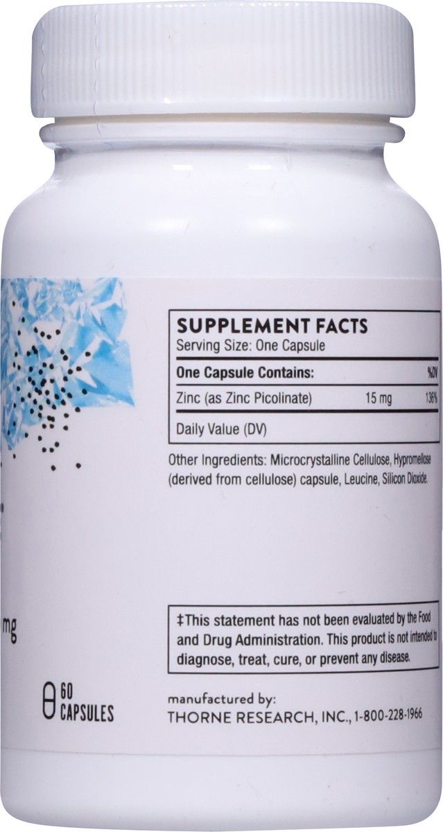 slide 4 of 9, Thorne Zinc Picolinate 15Mg, 60 ct