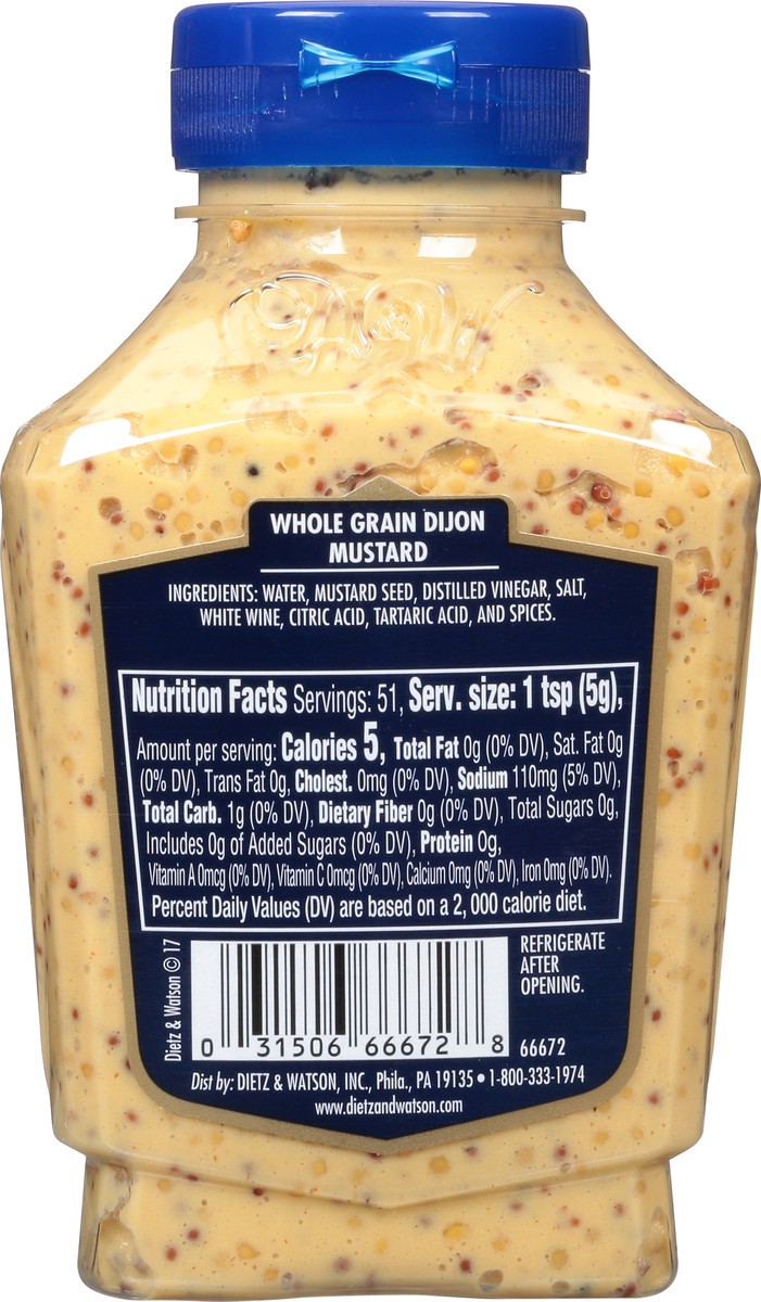 slide 6 of 12, Dietz & Watson Deli Complements Whole Grain Dijon Mustard 9 oz, 9 oz