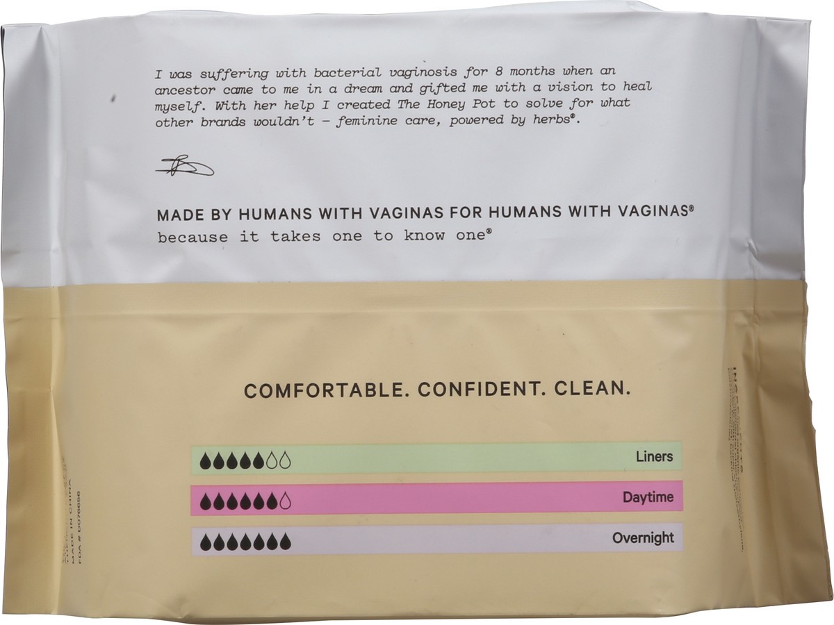 slide 2 of 9, The Honey Pot Company Organic Non-Herbal Incontinence Daytime Pads with Wings 16 ea, 16 ct