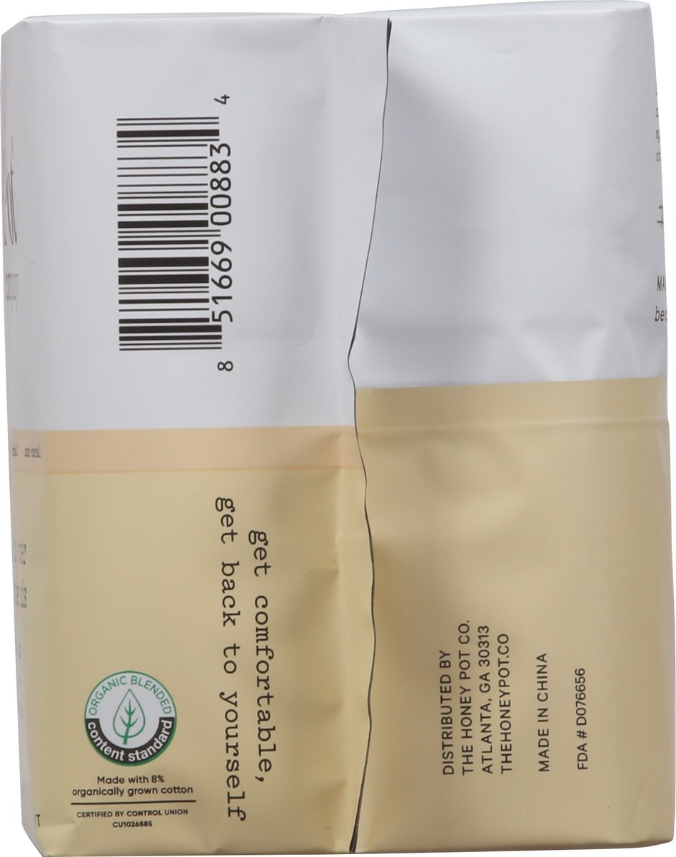 slide 6 of 9, The Honey Pot Company Organic Non-Herbal Incontinence Daytime Pads with Wings 16 ea, 16 ct