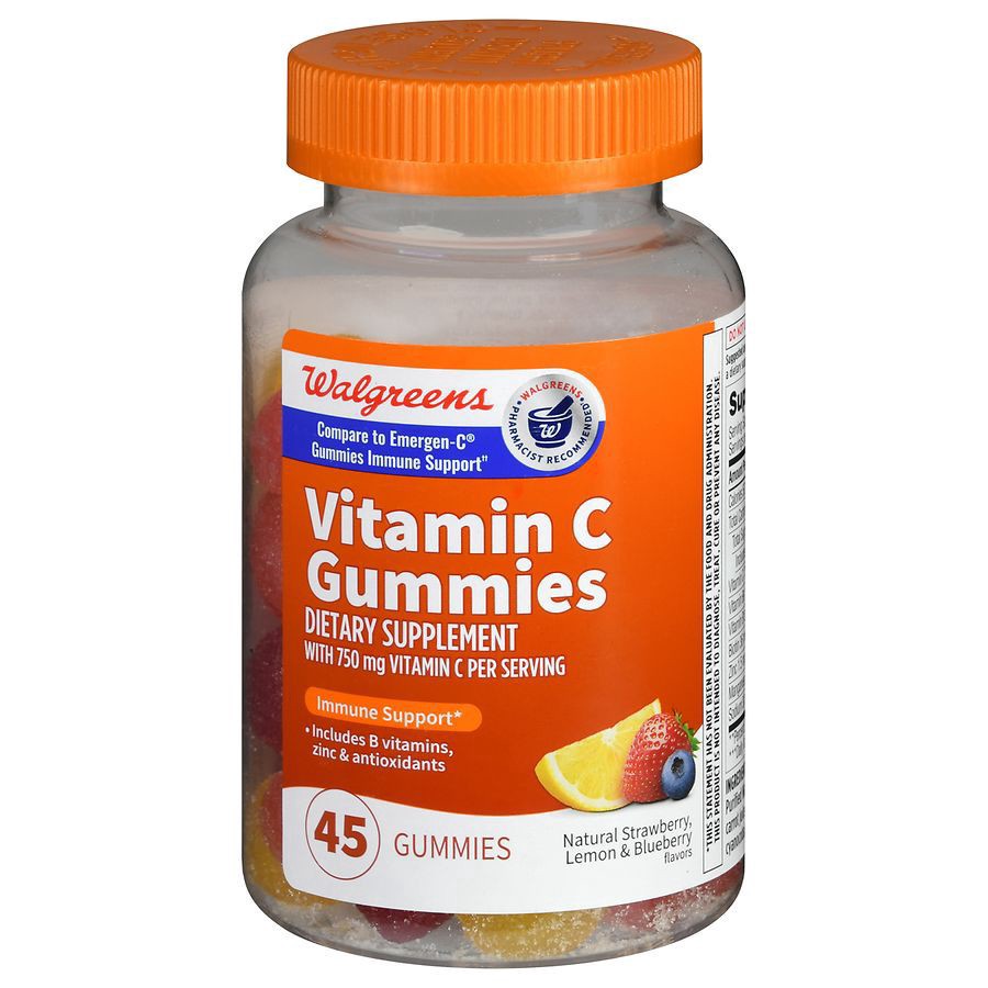 slide 1 of 5, Walgreens Vitamin C Gummies Berry Lemon, 45 ct