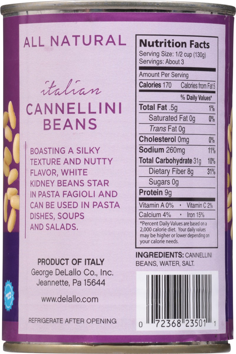 slide 6 of 13, DeLallo Imported Cannellini Beans, 14 oz