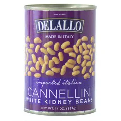 Delallo Italian Cannellini White Kidney Beans 14 oz