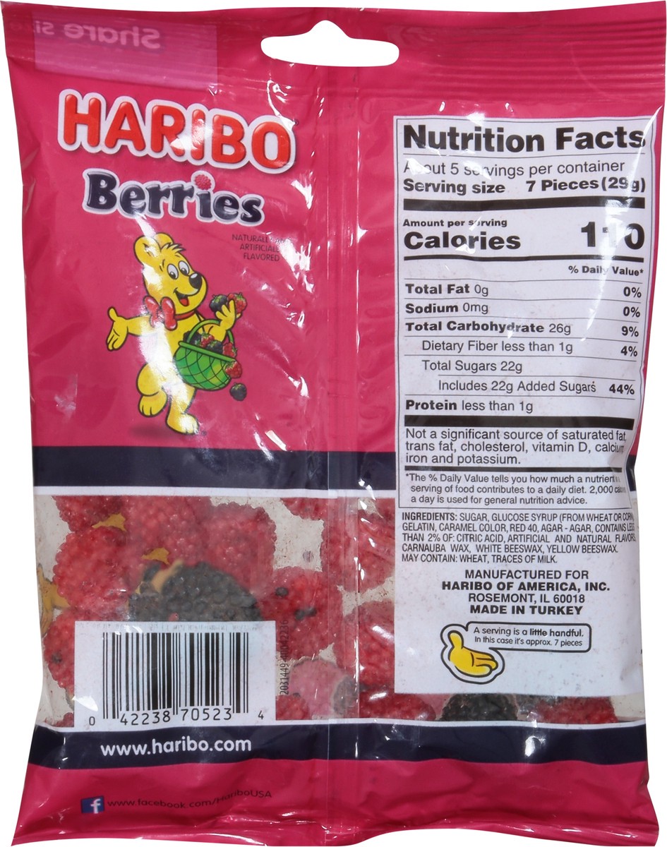 slide 5 of 9, Haribo Raspberries Gummi, 5 oz