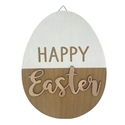 Holiday Home Egg-Shaped Happy Easter Wall Decor