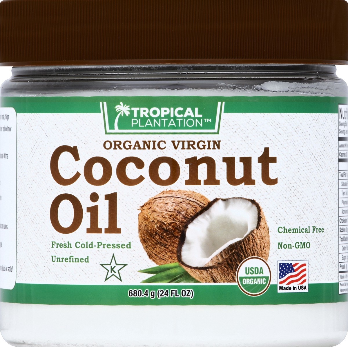 slide 2 of 2, Tropical Plantation Coconut Oil 24 oz, 24 oz