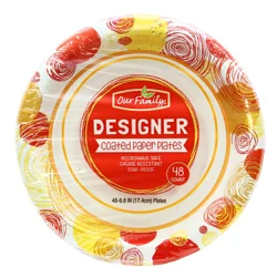 Our Family Designer Coated Paper Plates
