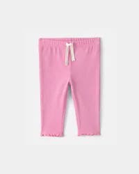 Carter's Baby Girl Rib Pants - Pink - 18M