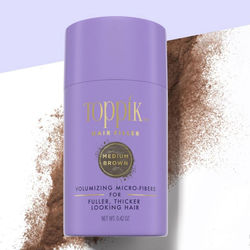 slide 2 of 10, Toppik Hair Filler Med Brown 0.42 Oz, 0.42 oz