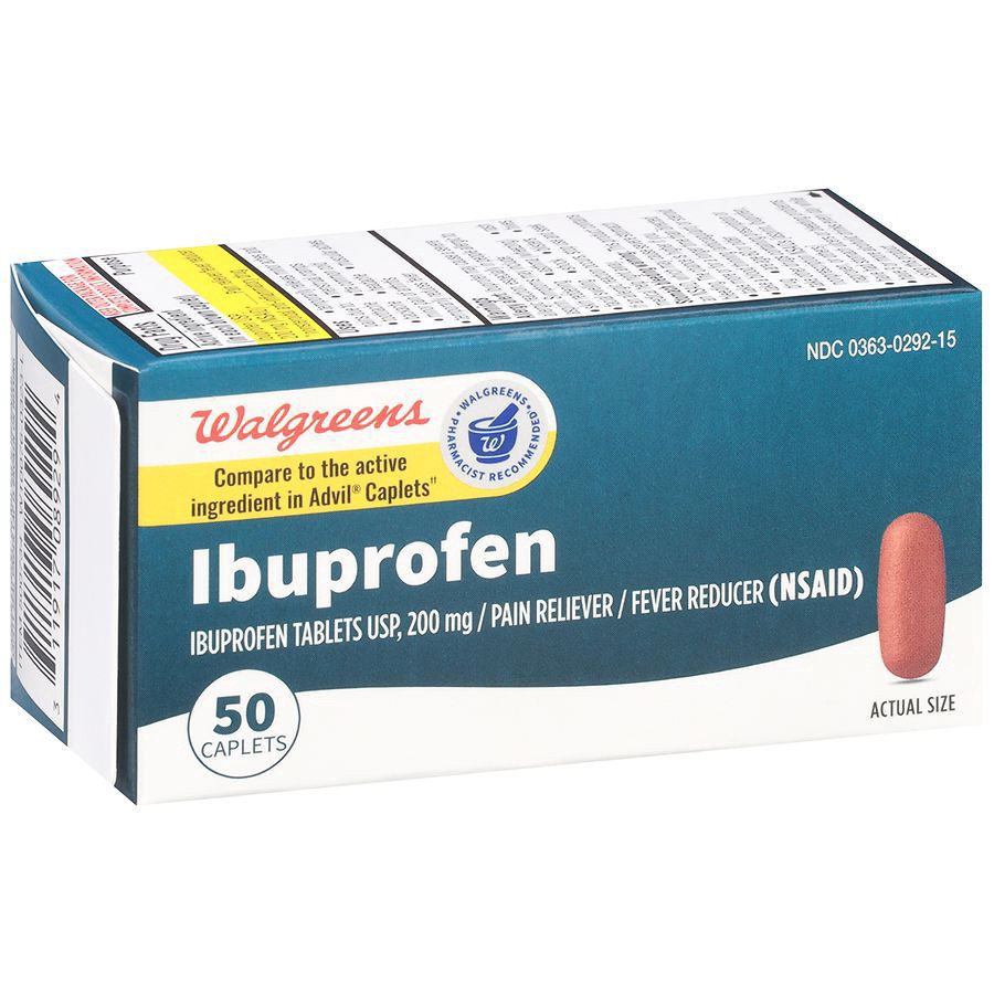 slide 3 of 5, Walgreens Ibuprofen Caplets 200Mg, 50 ct