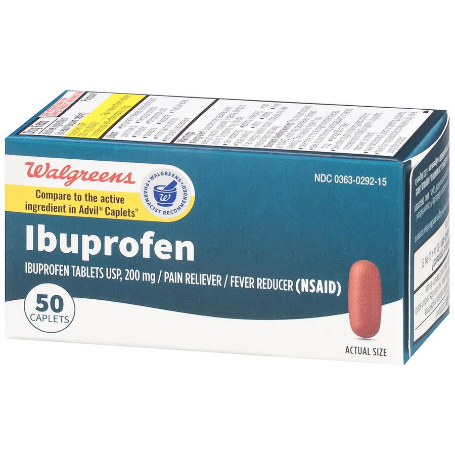 slide 4 of 5, Walgreens Ibuprofen Caplets 200Mg, 50 ct
