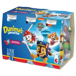 Danimals Smoothie Raspberry Dairy Drink Multi-Pack, 6 Ct, 3.1 OZ Smoothie Bottles