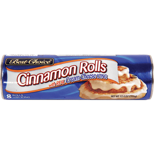 slide 1 of 1, Best Choice Cinnamon Rolls With Cream Cheese Icing, 12.4 oz