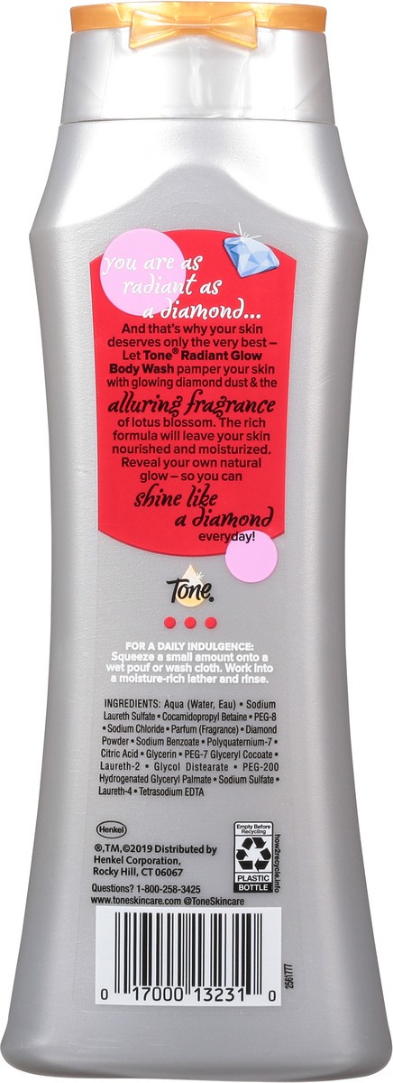 slide 2 of 9, Tone Radiant Glow Illuminating Body Wash 16 fl oz Bottle, 16 fl oz