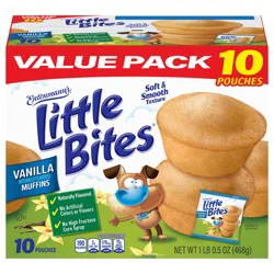 Entenmann's Little Bites Vanilla (Value Pack) Mini Muffins, 10 packs, 16.5 oz