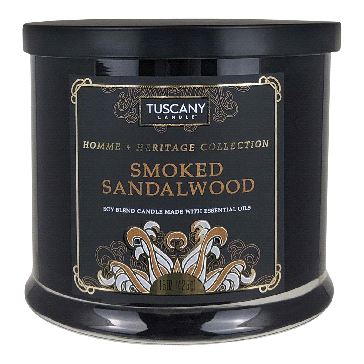 slide 1 of 1, Tuscany Candle Homme + Heritage Collection Soy Candle, Smoked Sandalwood, 15 oz