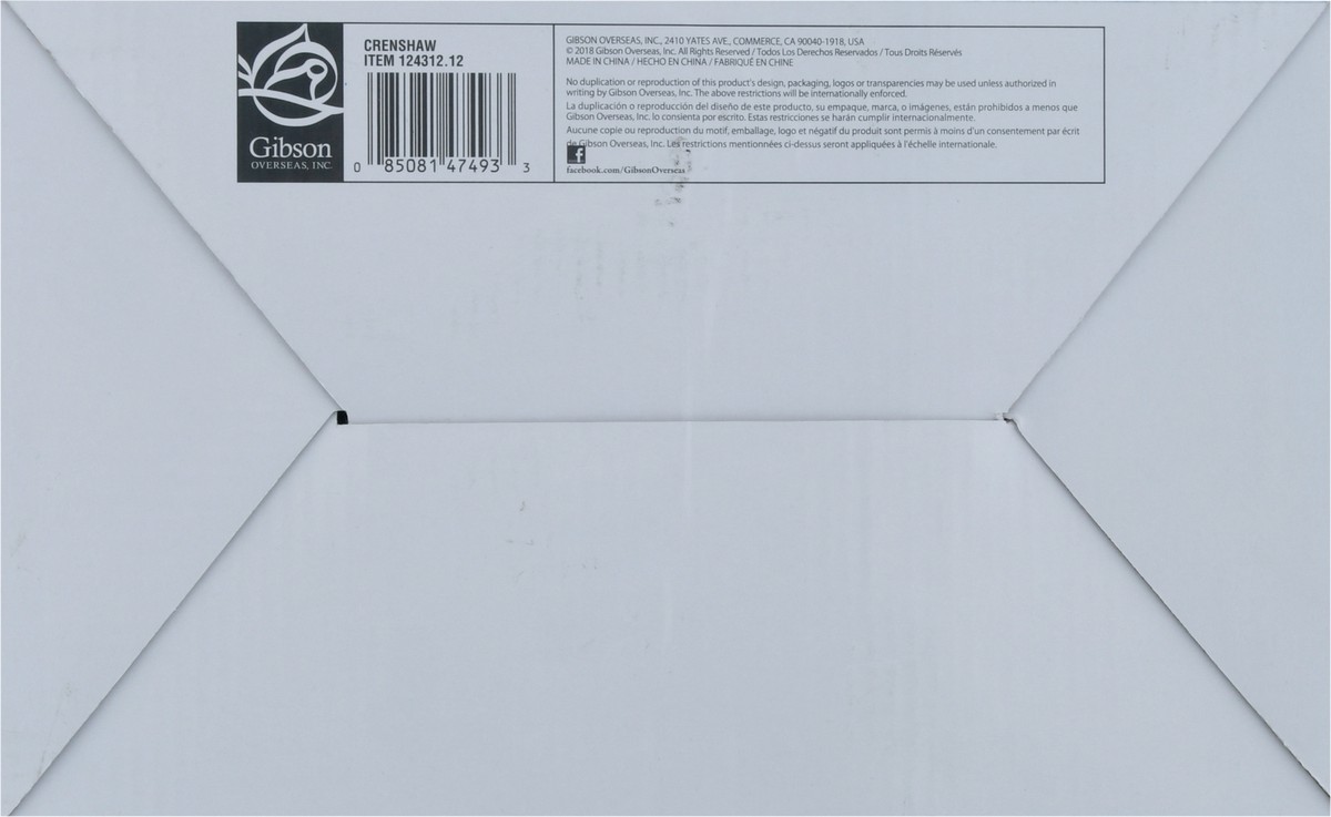 slide 7 of 9, Gibson Home Crenshaw Fine Ceramic Dinnerware Set 12 pc Box, 1 ct