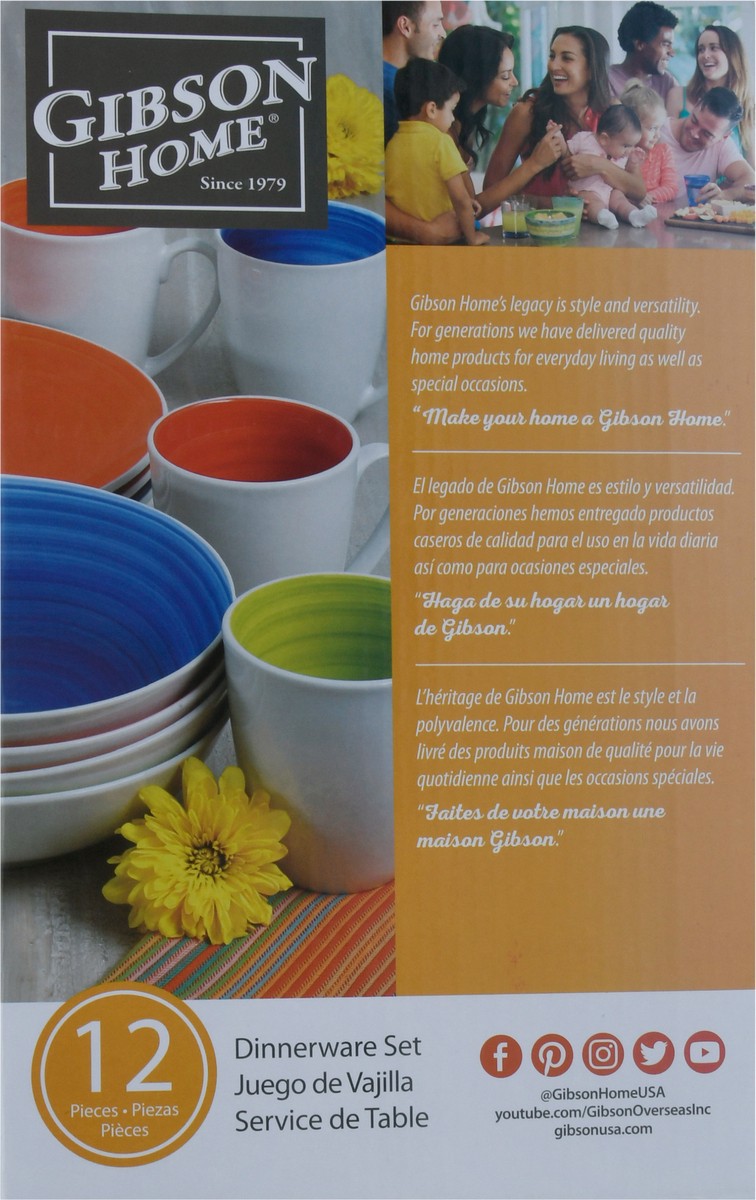 slide 8 of 9, Gibson Home Crenshaw Fine Ceramic Dinnerware Set 12 pc Box, 1 ct