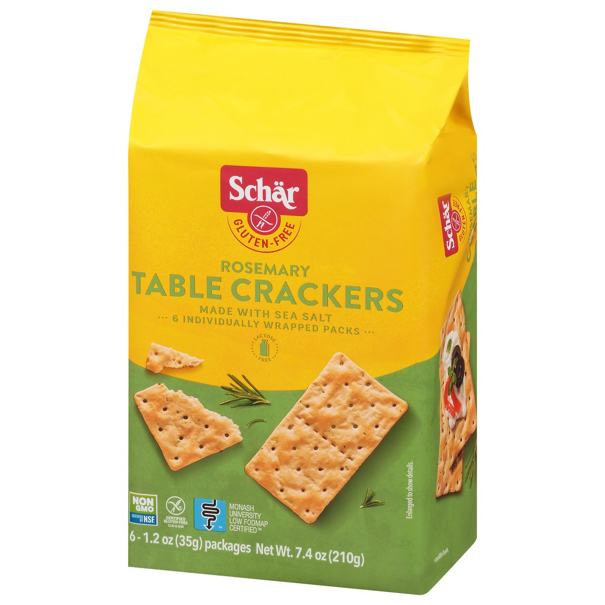 slide 7 of 9, Schär Gluten-Free Rosemary Table Crackers 6 - 1.2 oz Packages, 6 ct; 1.2 oz