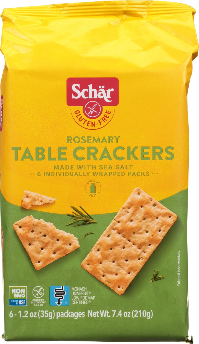 slide 6 of 9, Schär Gluten-Free Rosemary Table Crackers 6 - 1.2 oz Packages, 6 ct; 1.2 oz