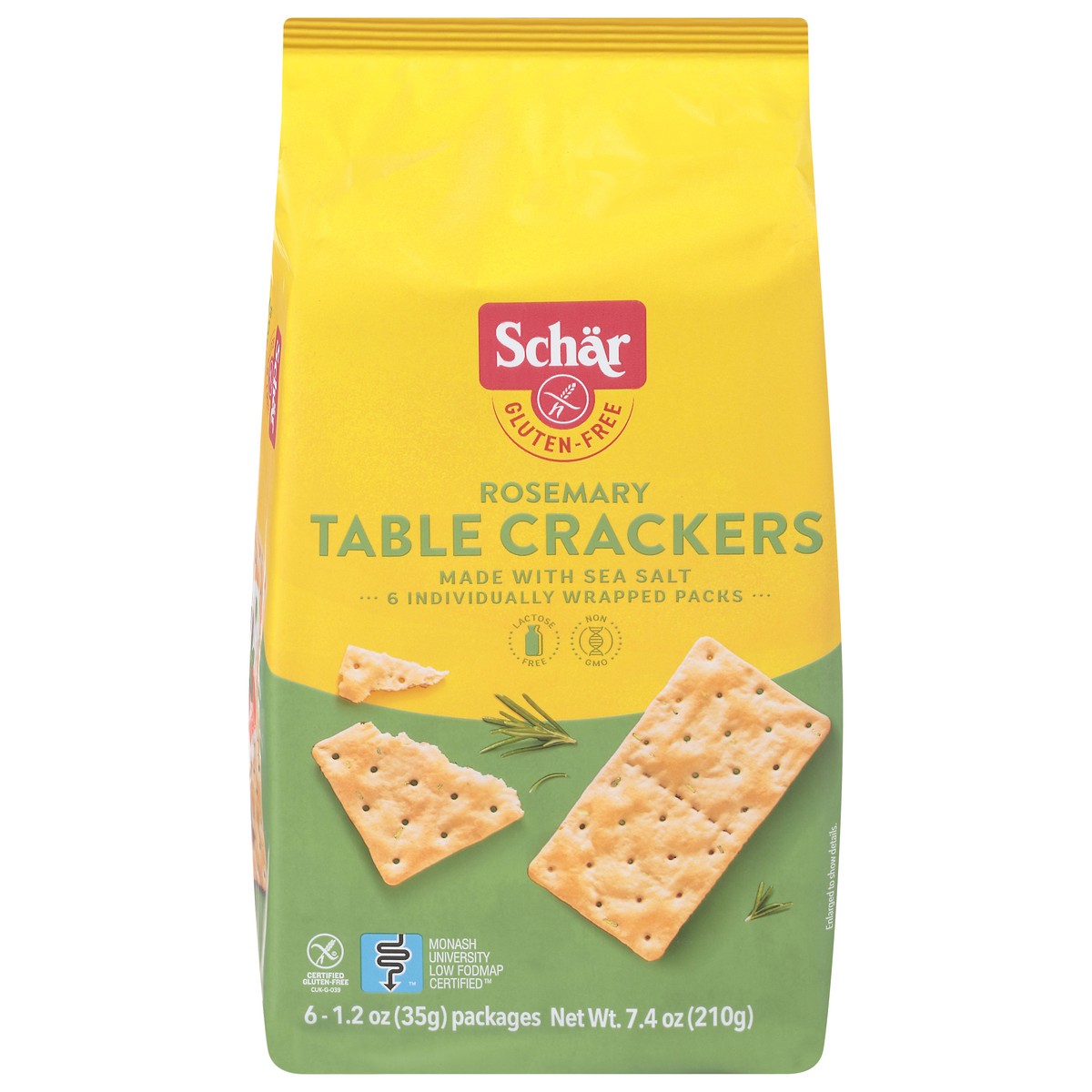 slide 1 of 9, Schär Gluten-Free Rosemary Table Crackers 6 - 1.2 oz Packages, 6 ct; 1.2 oz