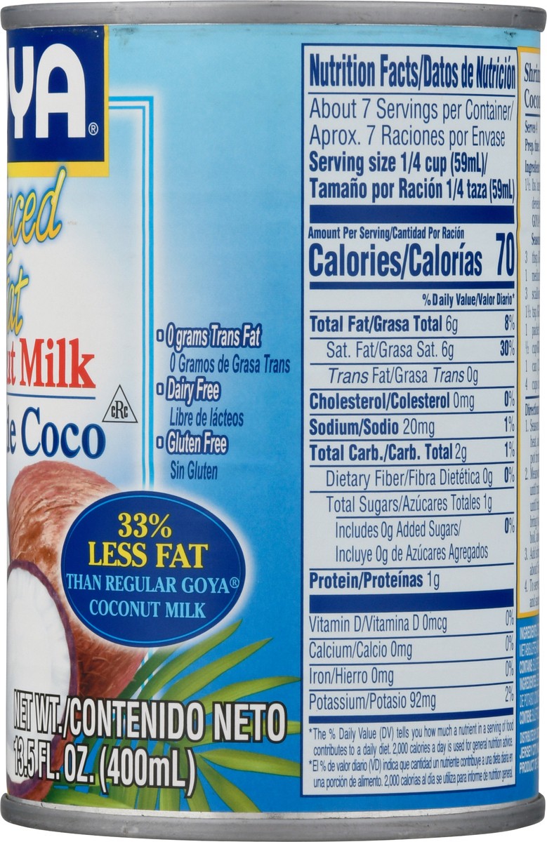 slide 3 of 9, Goya Reduced Fat Coconut Milk, 13.5 oz