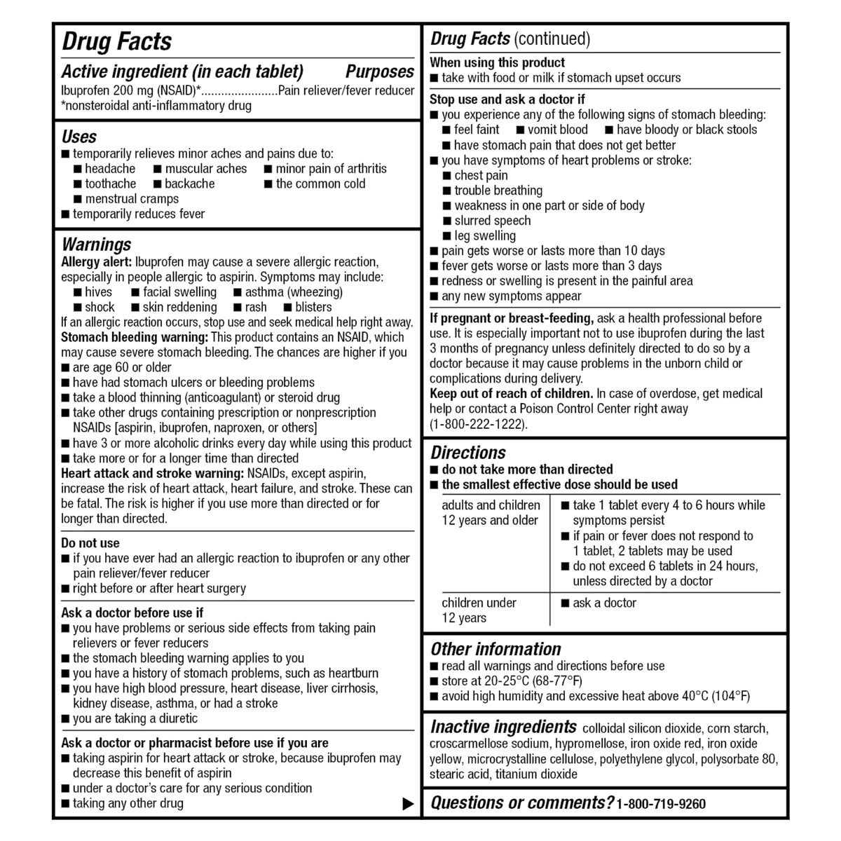 slide 17 of 25, Meijer Ibuprofen Tablets, Pain Reliever and Fever Reducer, 200 mg, 250 ct