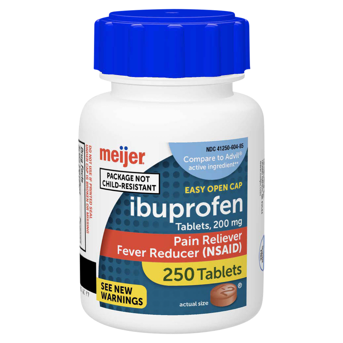 slide 1 of 25, Meijer Ibuprofen Tablets, Pain Reliever and Fever Reducer, 200 mg, 250 ct