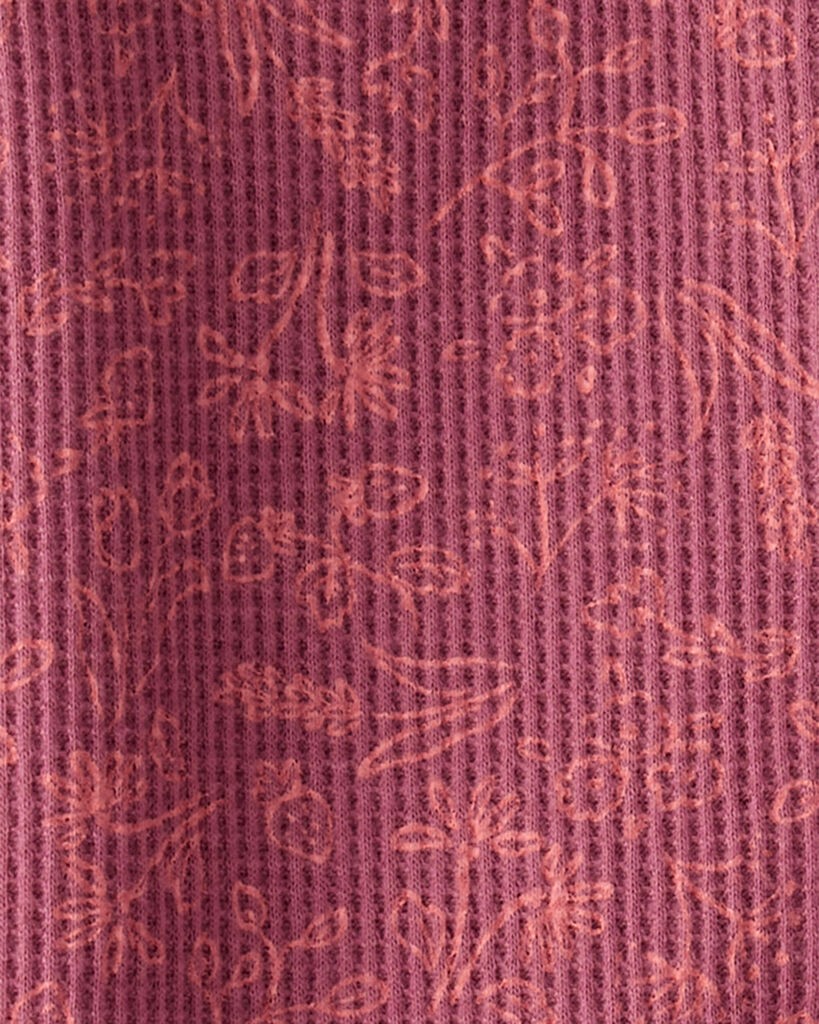 slide 3 of 4, Carter's Carters Baby Girl Floral Print Cotton Long-Sleeve 2-Way Zip Sleep & Play - Pink Pink PRE, 1 ct