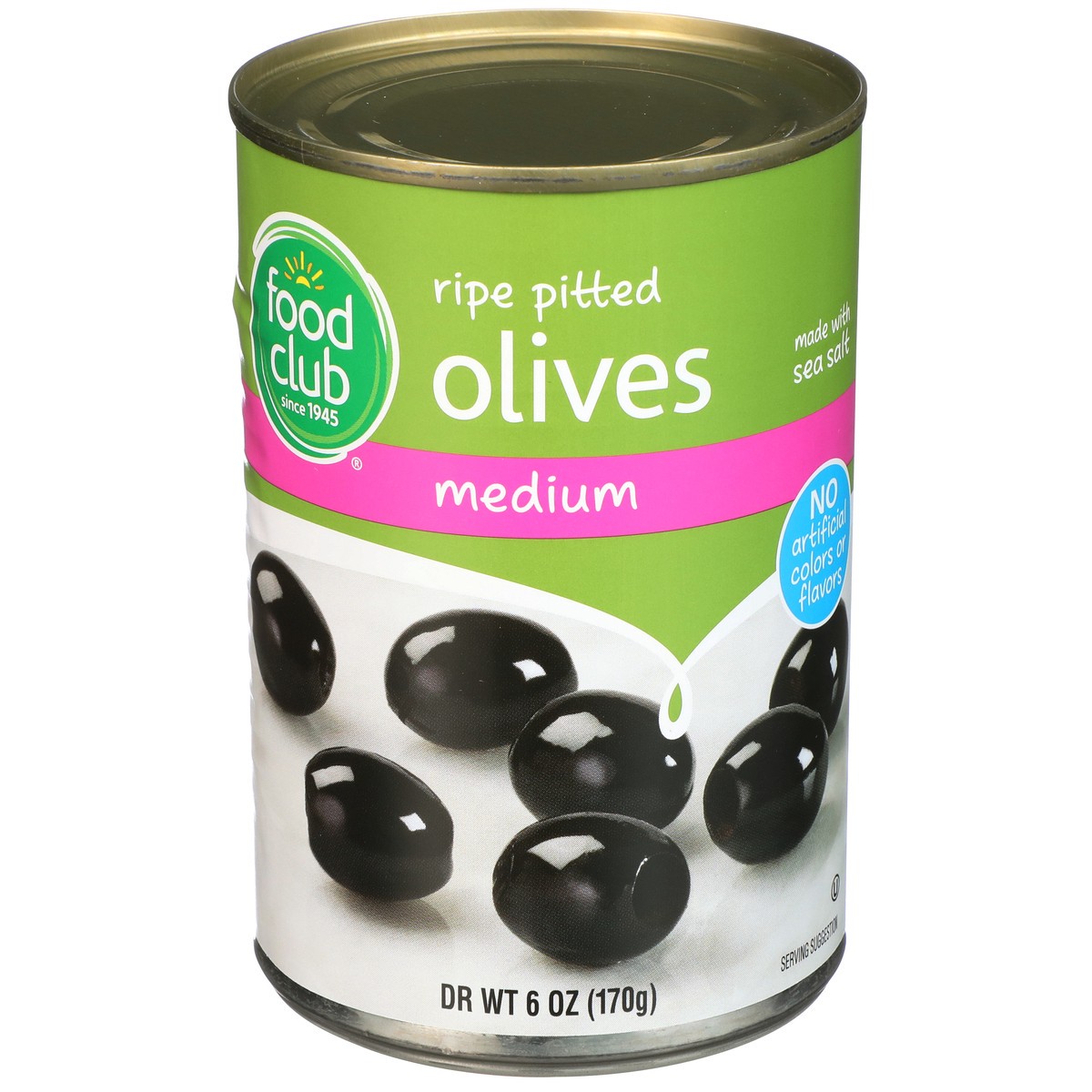 slide 1 of 9, Food Club Medium Pitted Olives, 6 oz