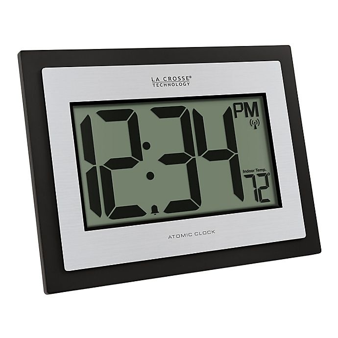 slide 12 of 13, La Crosse Technology Atomic Digital Wall Clock with Indoor Temperature, 1 ct