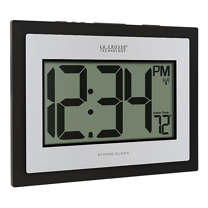slide 13 of 13, La Crosse Technology Atomic Digital Wall Clock with Indoor Temperature, 1 ct