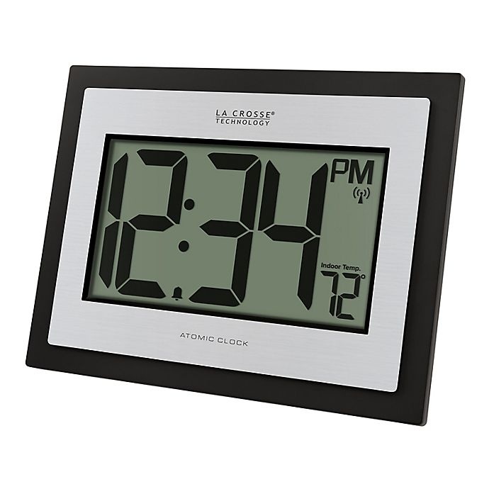 slide 6 of 13, La Crosse Technology Atomic Digital Wall Clock with Indoor Temperature, 1 ct