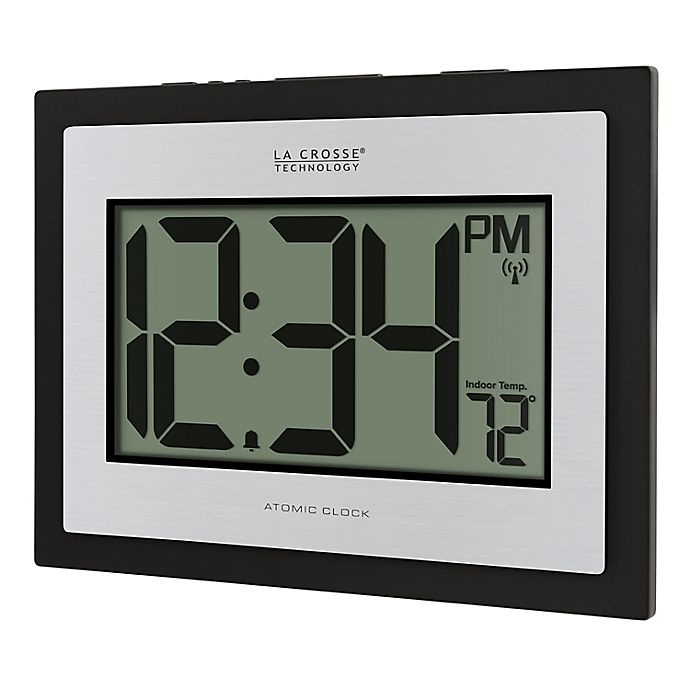 slide 7 of 13, La Crosse Technology Atomic Digital Wall Clock with Indoor Temperature, 1 ct