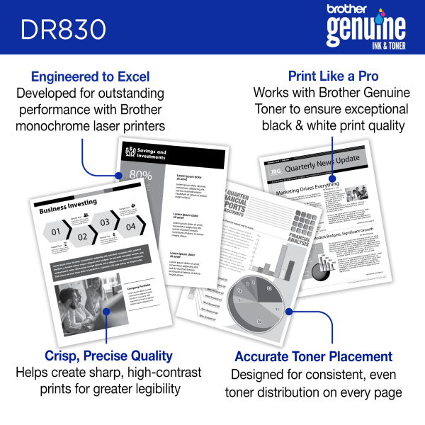 slide 4 of 5, Brother Dr830 Black Drum Unit, 1 ct