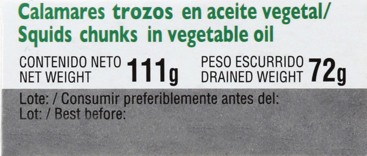 slide 14 of 14, Coloso Squid Chunks in Vegetable Oil 4 oz, 4 oz