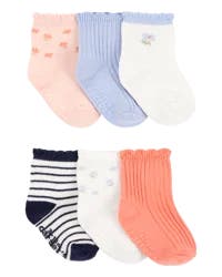 Carter's Baby 6-Pack Floral Ruffle Booties Multi 12-24
