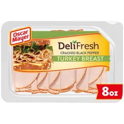 Oscar Mayer Deli Fresh Cracked Black Pepper Turkey Breast Sliced Lunch Meat Tray