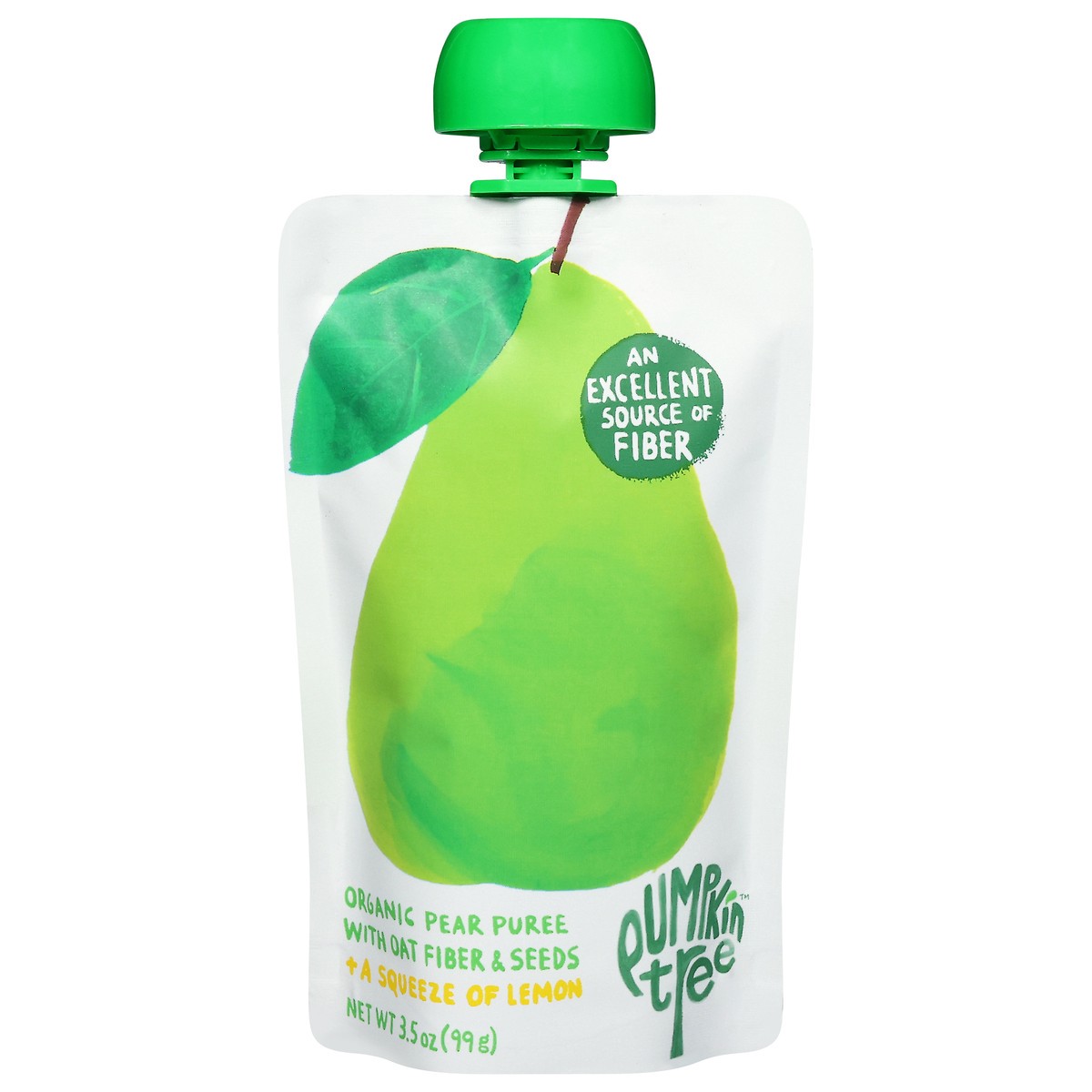 slide 1 of 12, Pumpkin Tree Organic Pear Puree with Oat Fiber & Seeds 3.5 oz, 1 ct