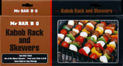 slide 1 of 1, Mr. Bar-B-Q Non Stick Shish Kabob Rack, 1 ct