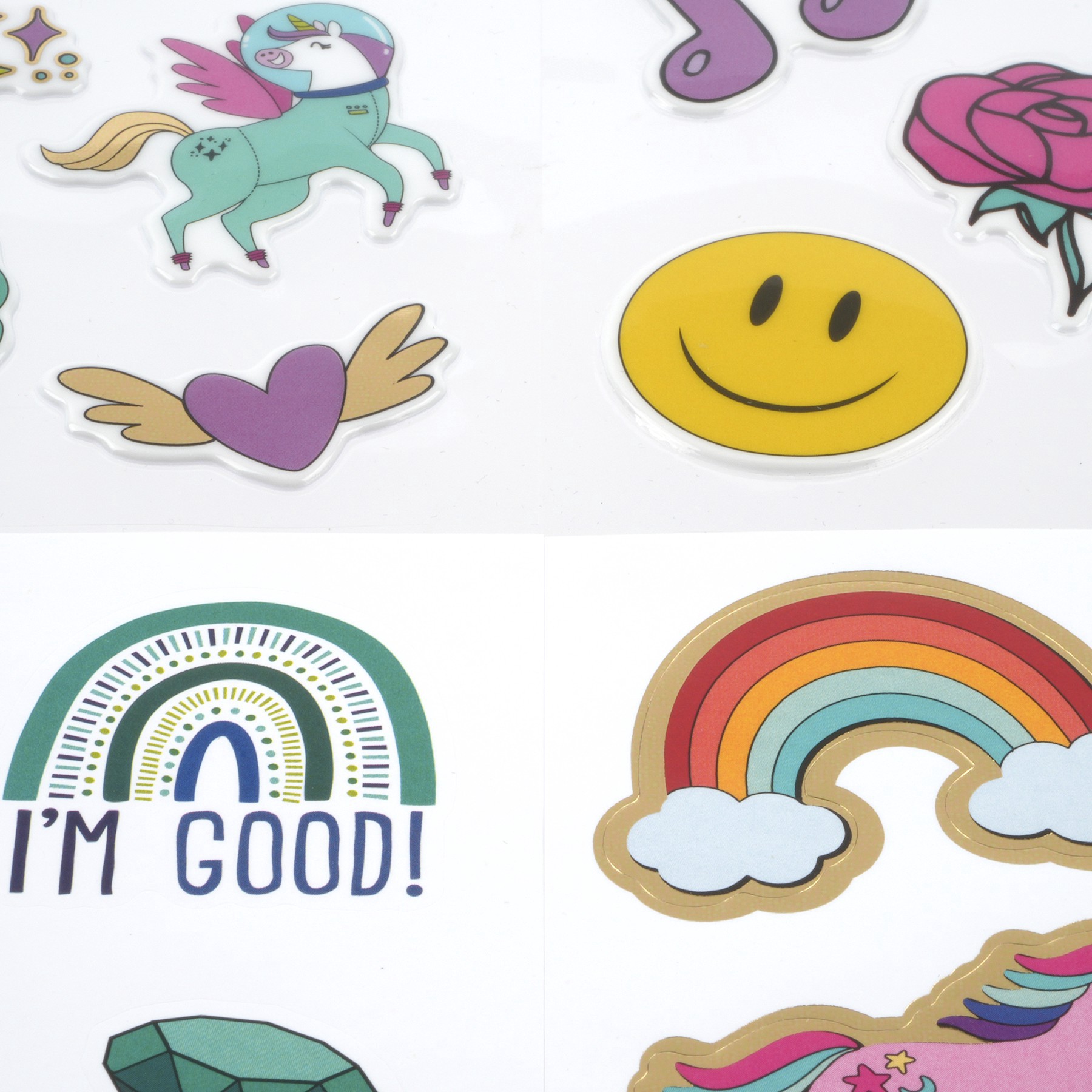 slide 2 of 3, Unicorn Tiered Stickers By Creatology, 6.25 in x 11.5 in