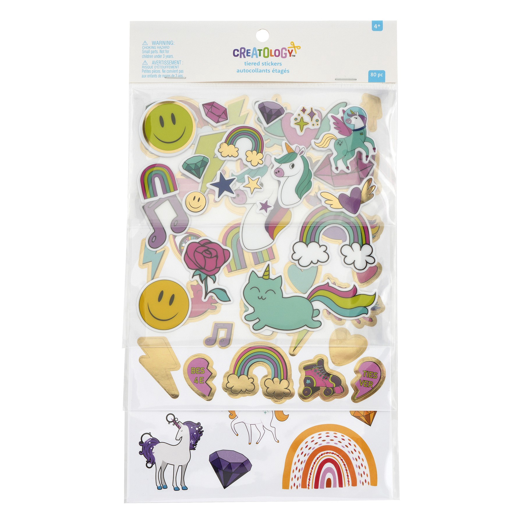 slide 3 of 3, Unicorn Tiered Stickers By Creatology, 6.25 in x 11.5 in