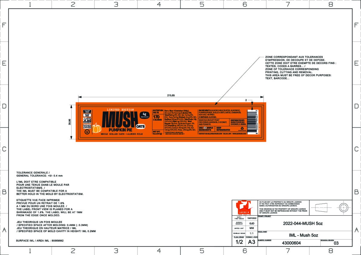 slide 3 of 11, MUSH Pumpkin Pie Overnight Oats - 5 oz, 