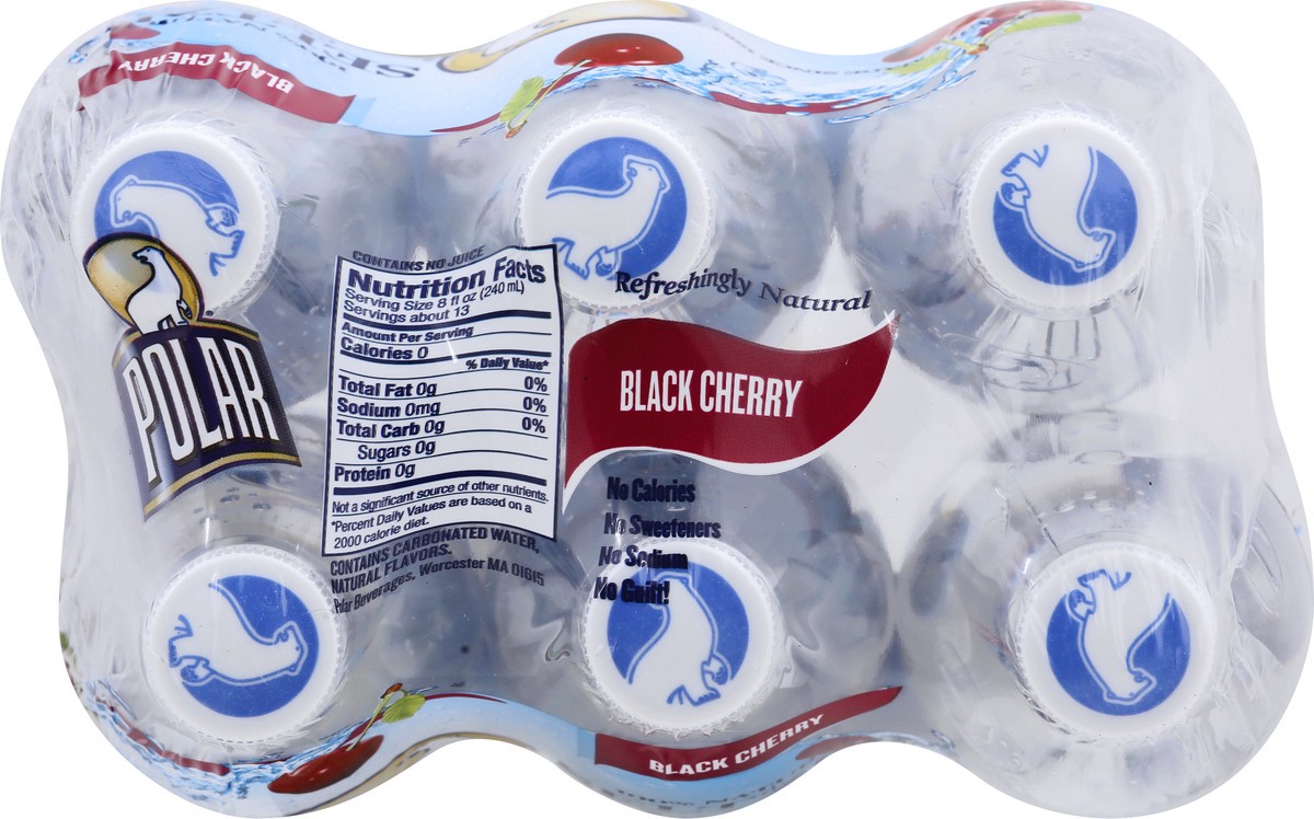 slide 7 of 13, Polar 100% Natural Black Cherry Seltzer - 6 ct, 6 ct