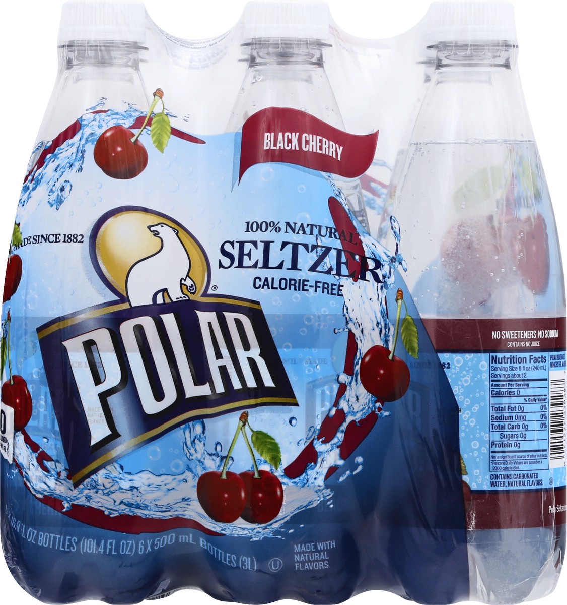 slide 11 of 13, Polar 100% Natural Black Cherry Seltzer - 6 ct, 6 ct