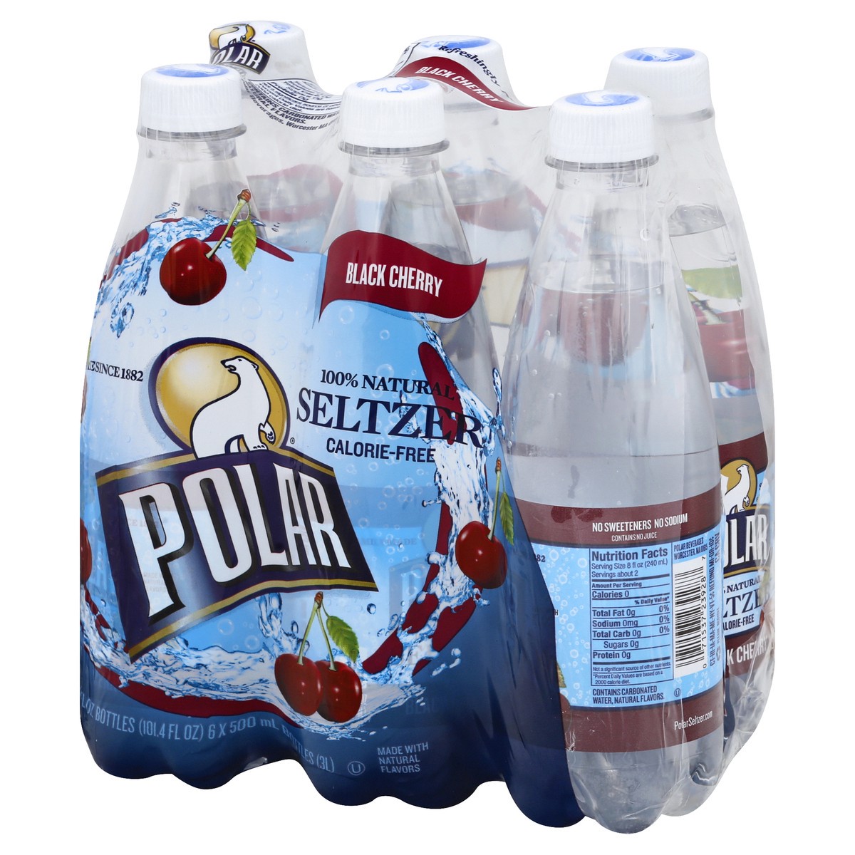 slide 13 of 13, Polar 100% Natural Black Cherry Seltzer - 6 ct, 6 ct