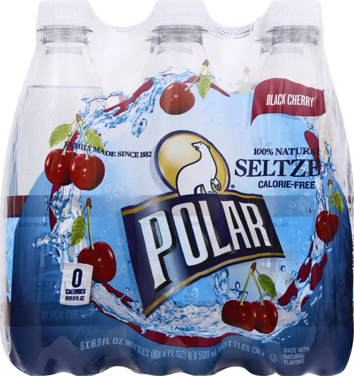 slide 3 of 13, Polar 100% Natural Black Cherry Seltzer - 6 ct, 6 ct