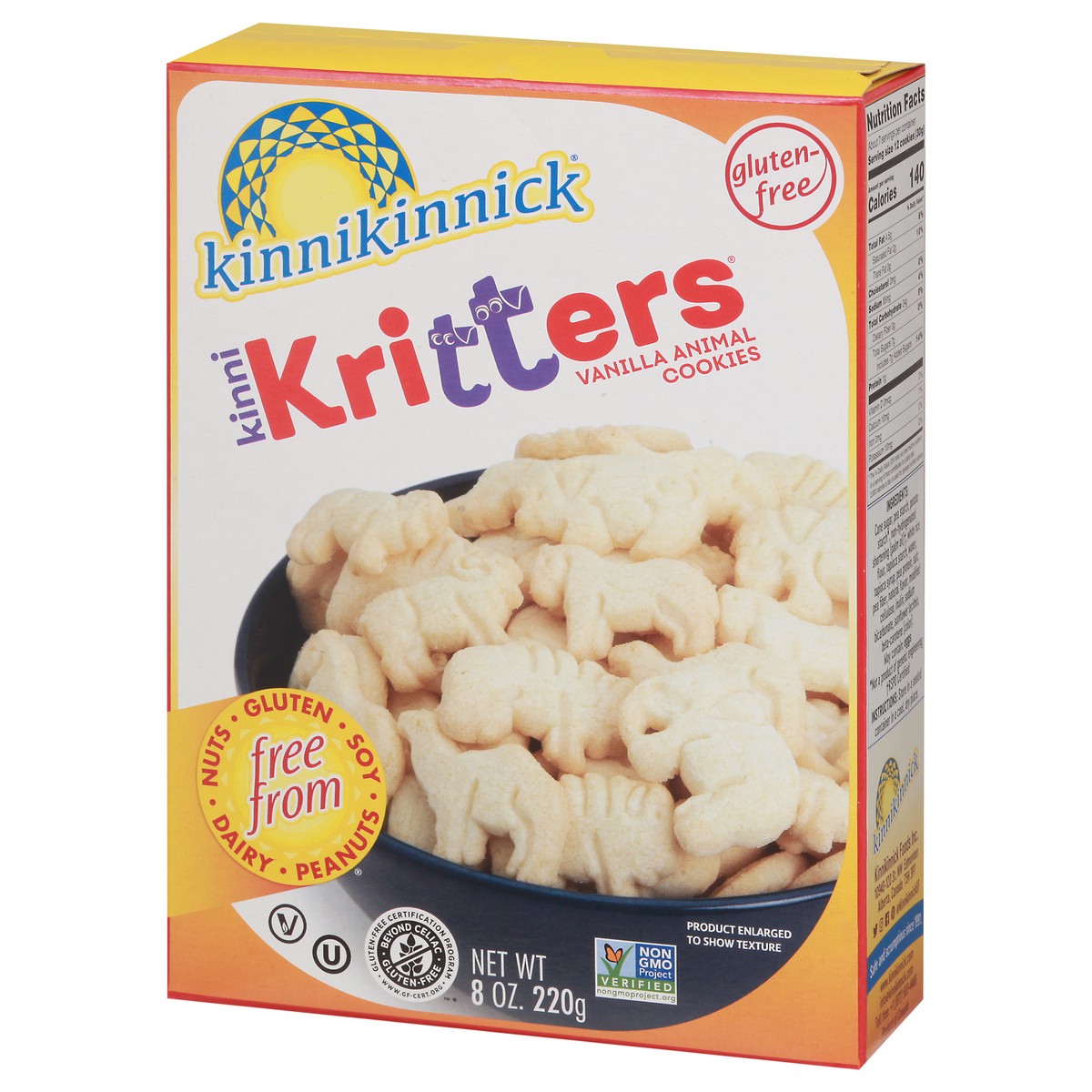 slide 2 of 9, Kinnikinnick Foods Kinni Kritters Vanilla Animal Cookies 8 oz, 8 oz