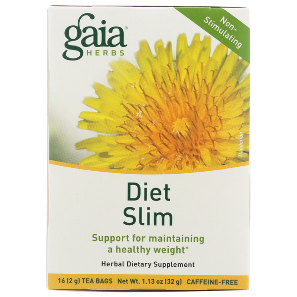 slide 1 of 1, Gaia Herbs Non-Stimulating Diet Slim Herbal Dietary Supplement, 16 ct